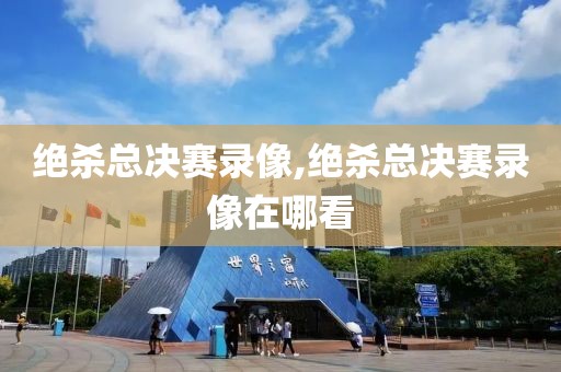绝杀总决赛录像,绝杀总决赛录像在哪看